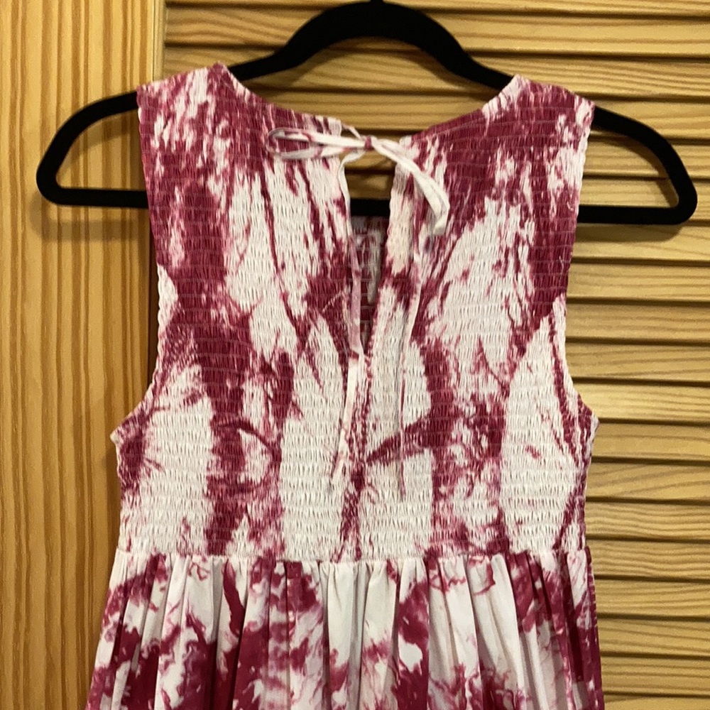SWF Tie Dye Smocked High Neck Maxi Dress Small NWT - Picture 9 of 13
